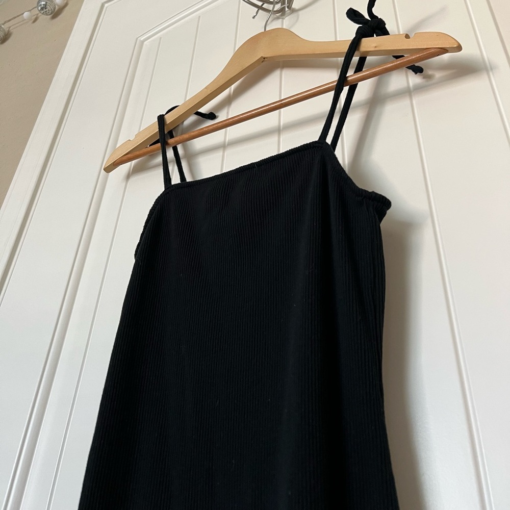 Black Ribbed Dress - Picture 2 of 4